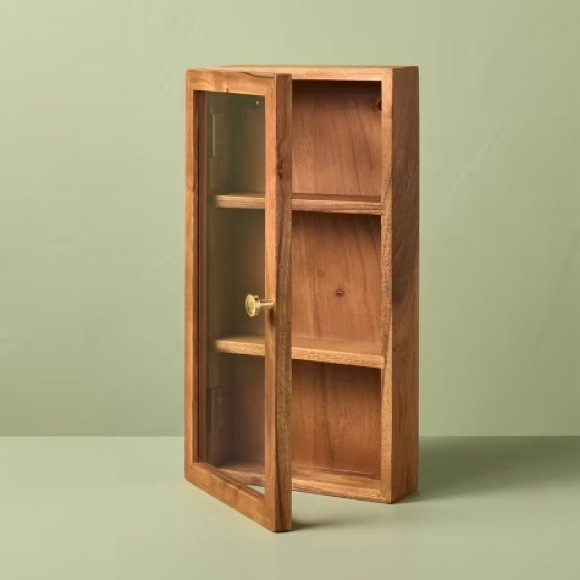 HEARTH & HAND NWT wood & glass decorative display box - Picture 3 of 6